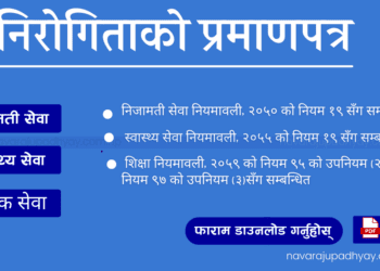निरोगिताको प्रमाणपत्र (Nirogita Certificate)